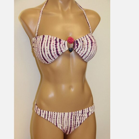 New DESPI Swimsuit Bikini 2 pc set Seychelles Bandeau - Picture 1 of 4
